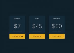 Design a Pricing table | Supsystic