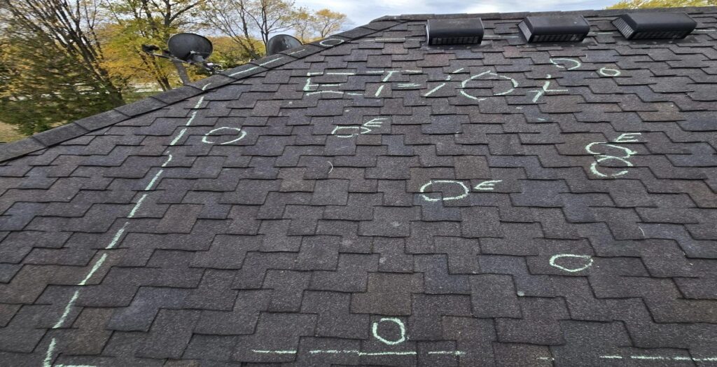 Signs-of-hail-damage-on-a-roof